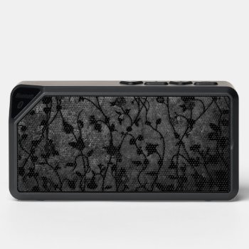 Black And White Gothic Antique Floral Bluetooth Speaker by LouiseBDesigns at Zazzle