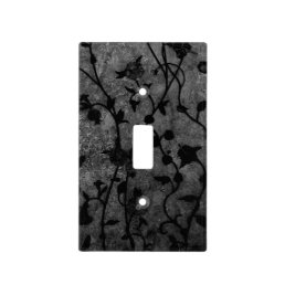 Black and White Gothic Antique Floral Light Switch Cover