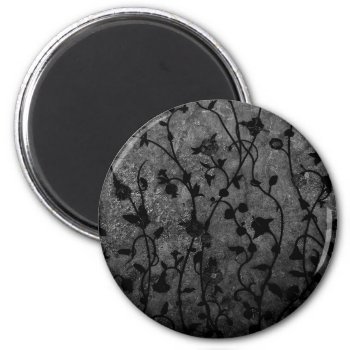 Black And White Gothic Antique Floral Magnet by LouiseBDesigns at Zazzle