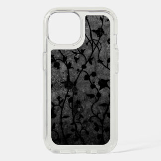 Black and White Gothic Antique Floral iPhone 15 Case