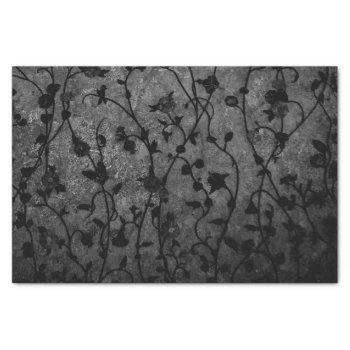 Black And White Gothic Antique Floral Tissue Paper by LouiseBDesigns at Zazzle