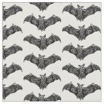 Black and White Gothic Bat Pattern Fabric