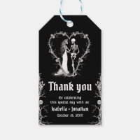 Black and White Gothic Halloween Skeletons Wedding