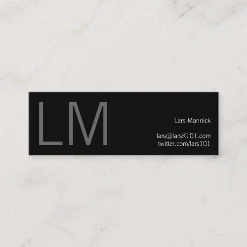 Black and White Gothic Business Cards