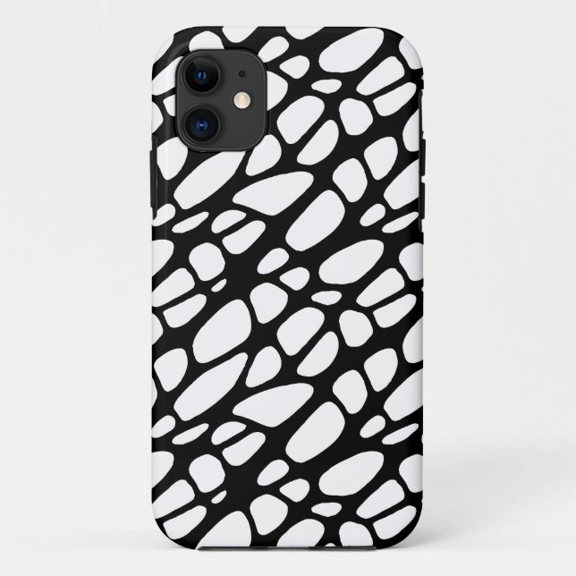 Black and White Gothic Organic Web Pattern Case-Mate iPhone Case (Back)