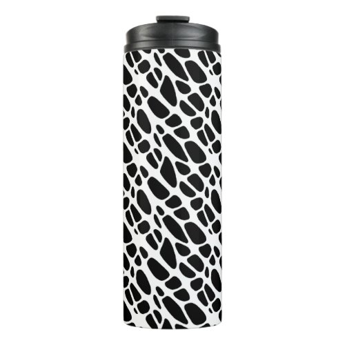 Black and White Gothic Organic Web Pattern Thermal Tumbler