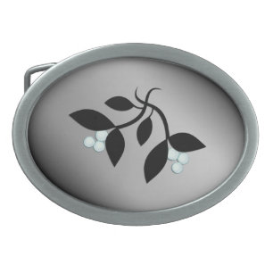 Black and White Gradient Christmas Buckle Oval Belt Buckle