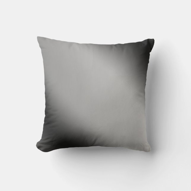 Black and White Gradient Horizon Outdoor Pillow (Front)