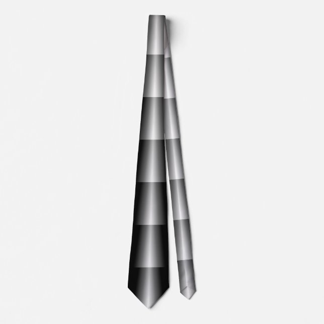 Black and White Gradient  Neck Tie (Front)
