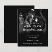 Black and White Gradient Wedding Invitation (Front/Back)