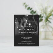 Black and White Gradient Wedding Invitation (Standing Front)