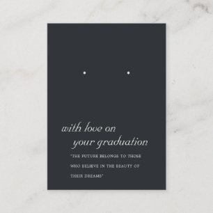 BLACK AND WHITE GRADUATION EARRING DISPLAY CARD