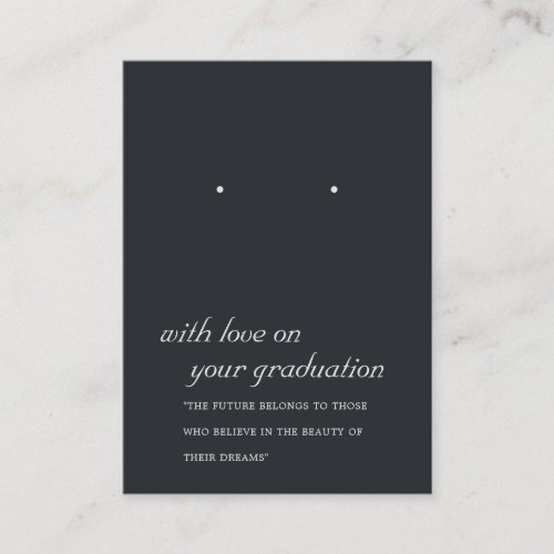 BLACK AND WHITE GRADUATION EARRING DISPLAY CARD
