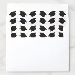 Black and White Graduation Envelope Liner