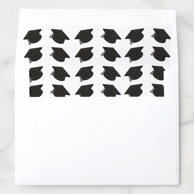 Black and White Graduation Envelope Liner (In Envelope)