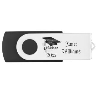 Black and White Graduation USB Drive