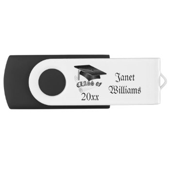 Black And White Graduation Usb Drive by Lilleaf at Zazzle