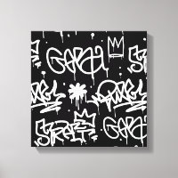 Black and White Graffiti pattern