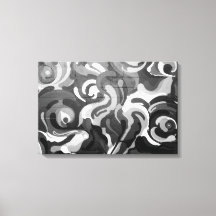 Black and White Graffiti Swirl Pattern in San Fran