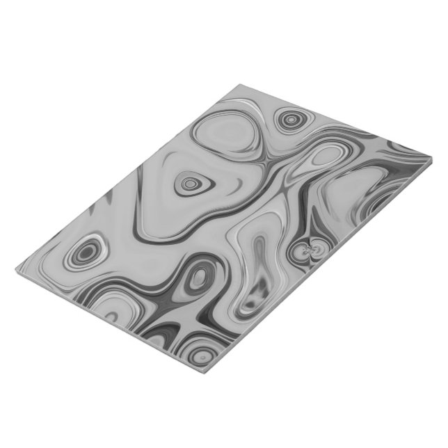 Black and White Granite Marble Color Art Design Notepad (Angled)
