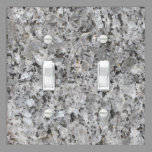Black and White Granite Stone Printed Modern Light Switch Cover