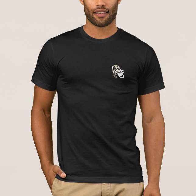 Black and White Graphic Dragon T-Shirt (Front)