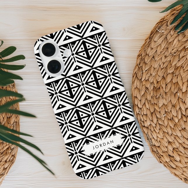 Black and White Graphic Tribal Pattern Case-Mate iPhone Case (Creator Uploaded)