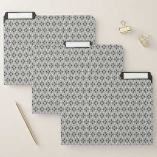 black and white gray geometric fine pattern file folder