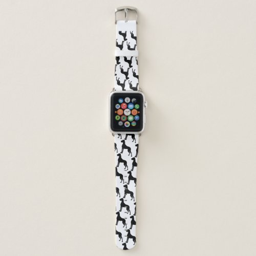 Black and White Great Dane pattern Apple Watch Band