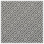 Black and White Greek Key Fabric