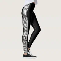 Womens Workout Yoga Arabic Mosaic Leggings White/Red/Black/Sky