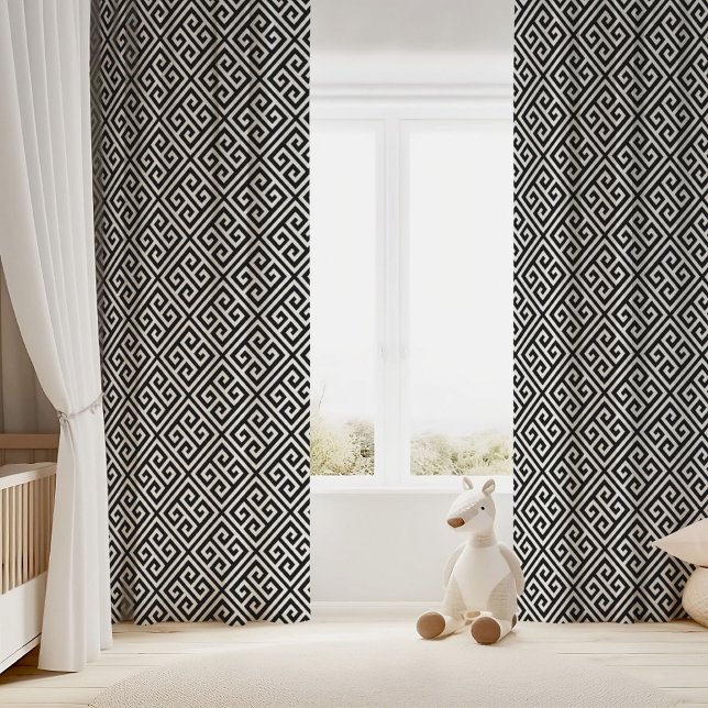 Black and White Greek Key Pattern Blackout Curtains (Creator Uploaded)