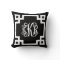 Black and White Greek Key Script Monogram