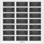Black and White Greenery Wedding Guest Address Sticker<br><div class="desc">This Black and White Greenery Wedding Guest Address Sticker design offers a classic combination of simple minimalist typography with a neutral black and white color story and chic line art greenery. The moody leaf silhouette embellishments are artfully arranged to create a beautiful flowing shape that sets off the polished geometric...</div>