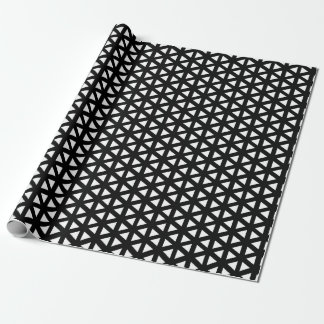 Black and White Grid Design Wrapping Paper