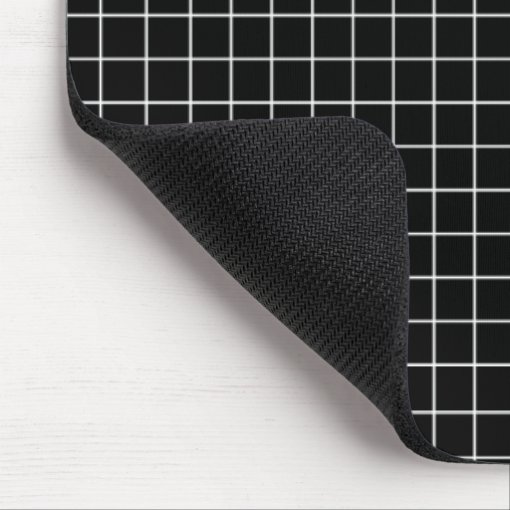 BLACK AND WHITE GRID MOUSE PAD | Zazzle