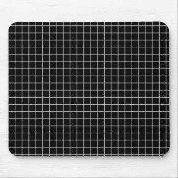 Black And White Grid Mouse Pad by EnchantedDreamer at Zazzle