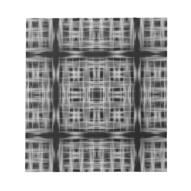 Black and white grid pattern notepad (Front)