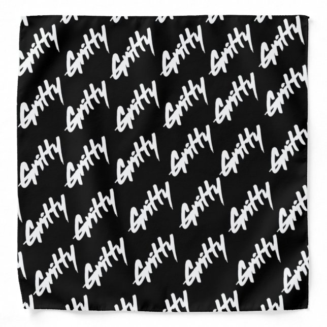 Black and White Gritty Bandanna (Front)