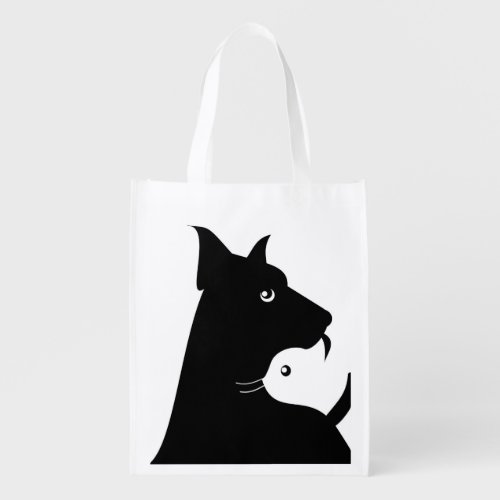Black and White Grocery Bag