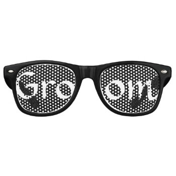 Black And White Groom Fun Bachelor Party Retro Sunglasses by cutencomfy at Zazzle