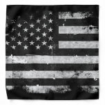 Black And White Grunge American Flag Bandana at Zazzle