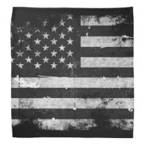 Black and White Grunge American Flag Bandana Black and White Grunge American Flag Bandana
