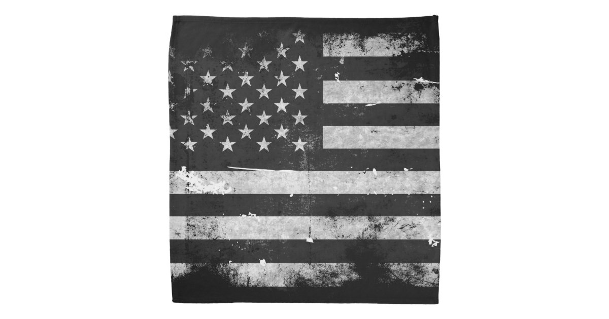 black and white grunge american flag bandana zazzle com create your own party invitations