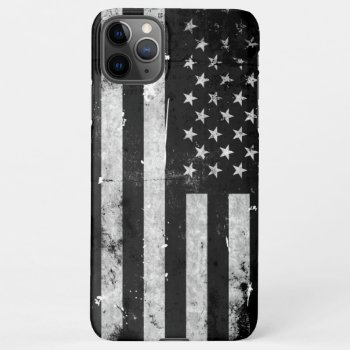 Black And White Grunge American Flag Iphone 11pro Max Case by electrosky at Zazzle