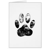 Black and White Grunge Dog Paw Print (Front)
