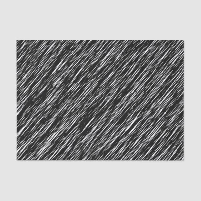Black and White Grunge Pattern Tissue Paper (Front)