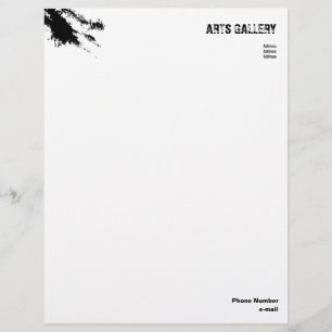 Black and White Grunge Smudge Template Letterhead
