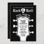Black and White Guitar Baby Shower Invitation
