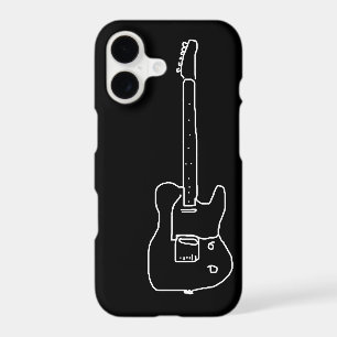 black and white guitar iPhone 17 case